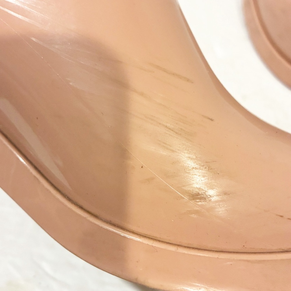 MELISSA Size 10 Pink Jelly Rubber Mule Hype Slip On Heel - Picture 5 of 7